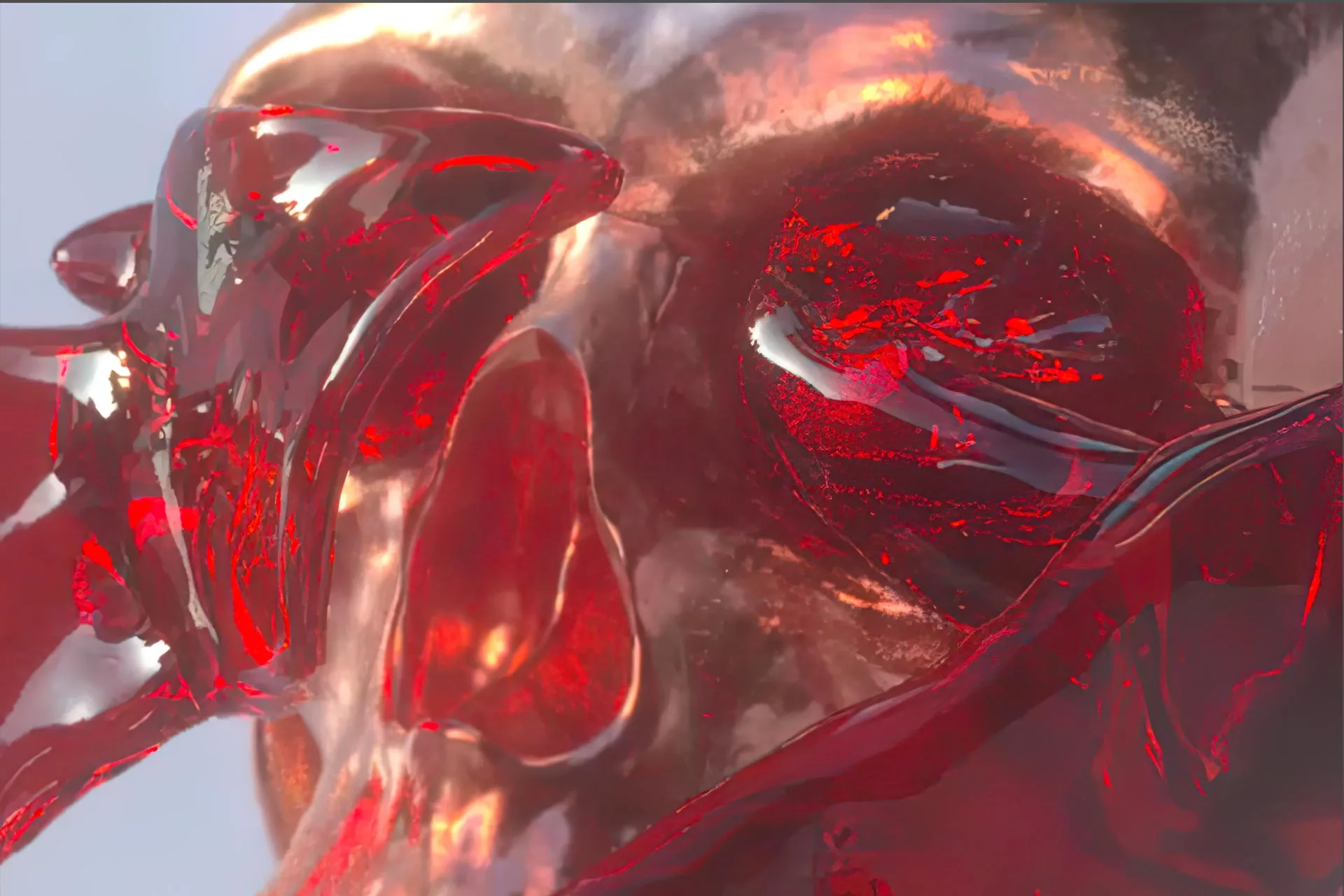 Crying wine. Fluid simulation and motion graphics in an expressive composition.